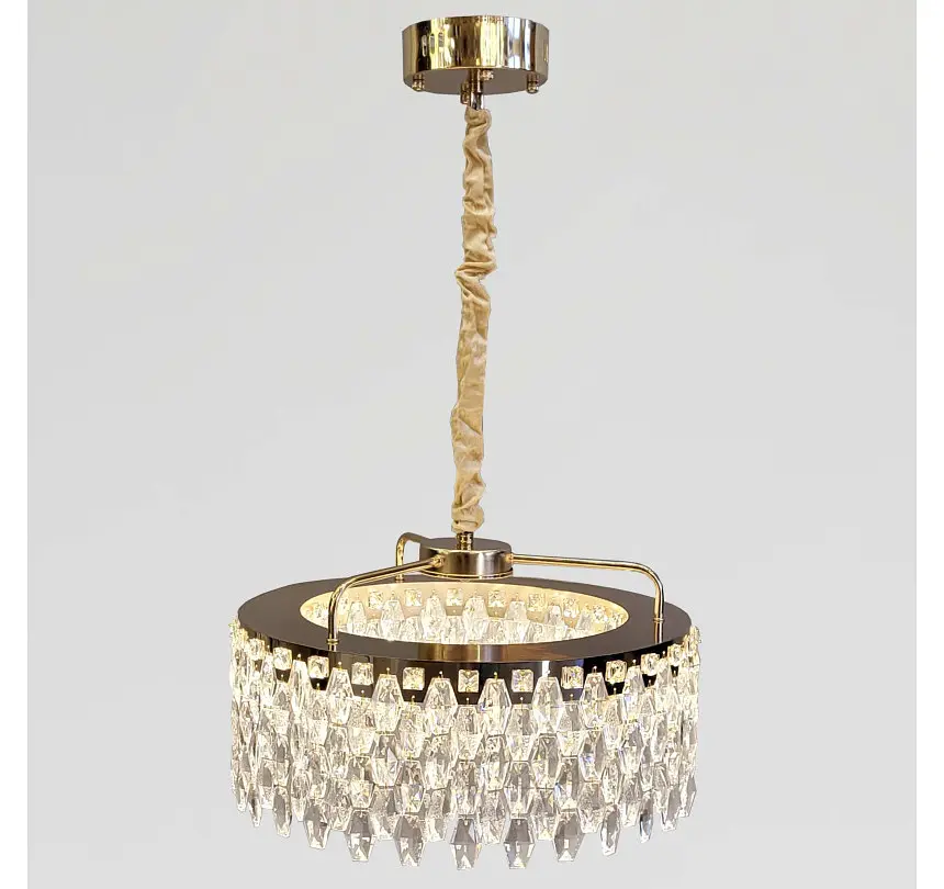 Золота кришталева LED люстра 582-500GD Artlight діаметром 50 см - фото 4