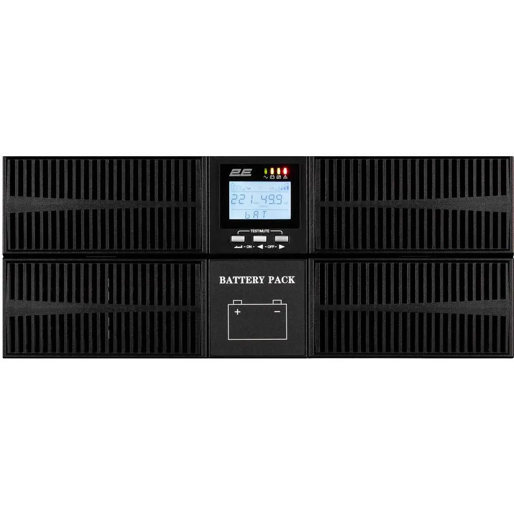 ДБЖ безперервної дії (Online) 2E SD6000RT, 6kVA/6kW, RT4U, LCD, USB, Terminal in&out (2E-SD6000RT) - фото 3