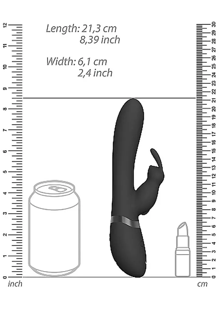 Вібратор-кролик Vive Taka 21.3 см чорний - фото 5