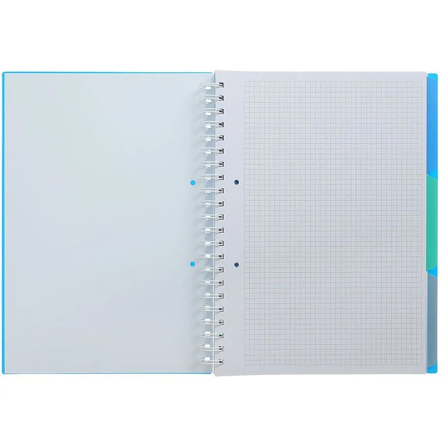 Зошит на пружині Buromax Bright А4 (210x297) 120 аркушів 3 розділювачі синій (BM.24345912-02) - фото 5