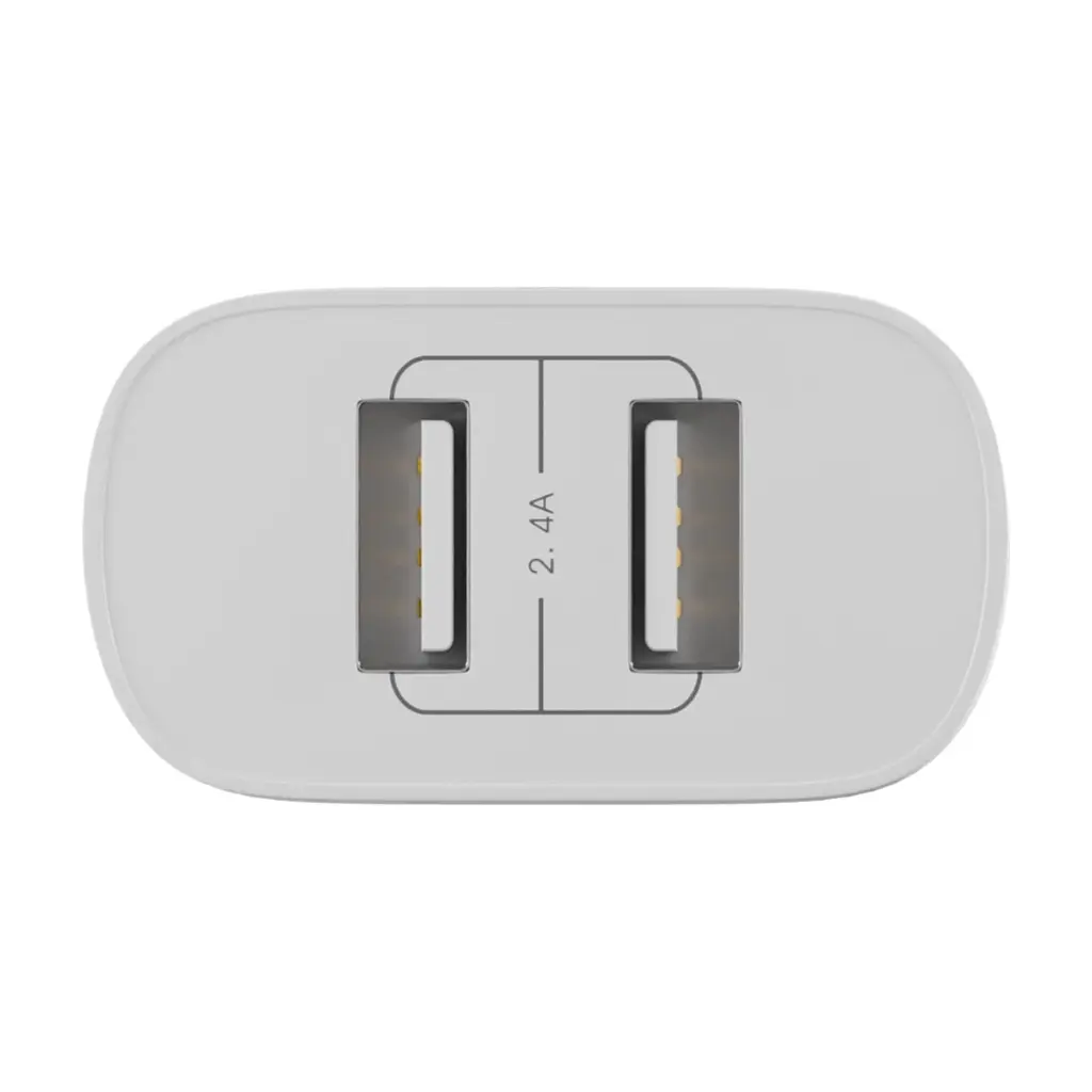 Зарядний пристрій Globex 2xUSB 12W FastPower white (12WAC) - фото 2