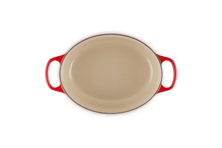 Кастрюля с крышкой Le Creuset Signature Cast Iron Oval Casserole 21178270602430 27 см 4.1 л вишневый - фото 4
