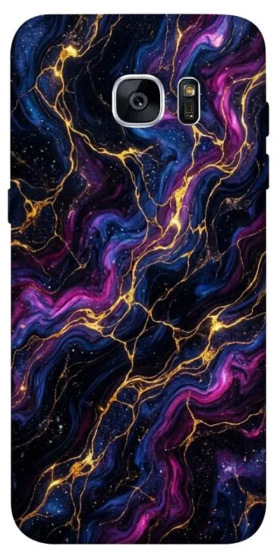 TPU чехол Demsky Purple space marble для Samsung G935F Galaxy S7 Edge