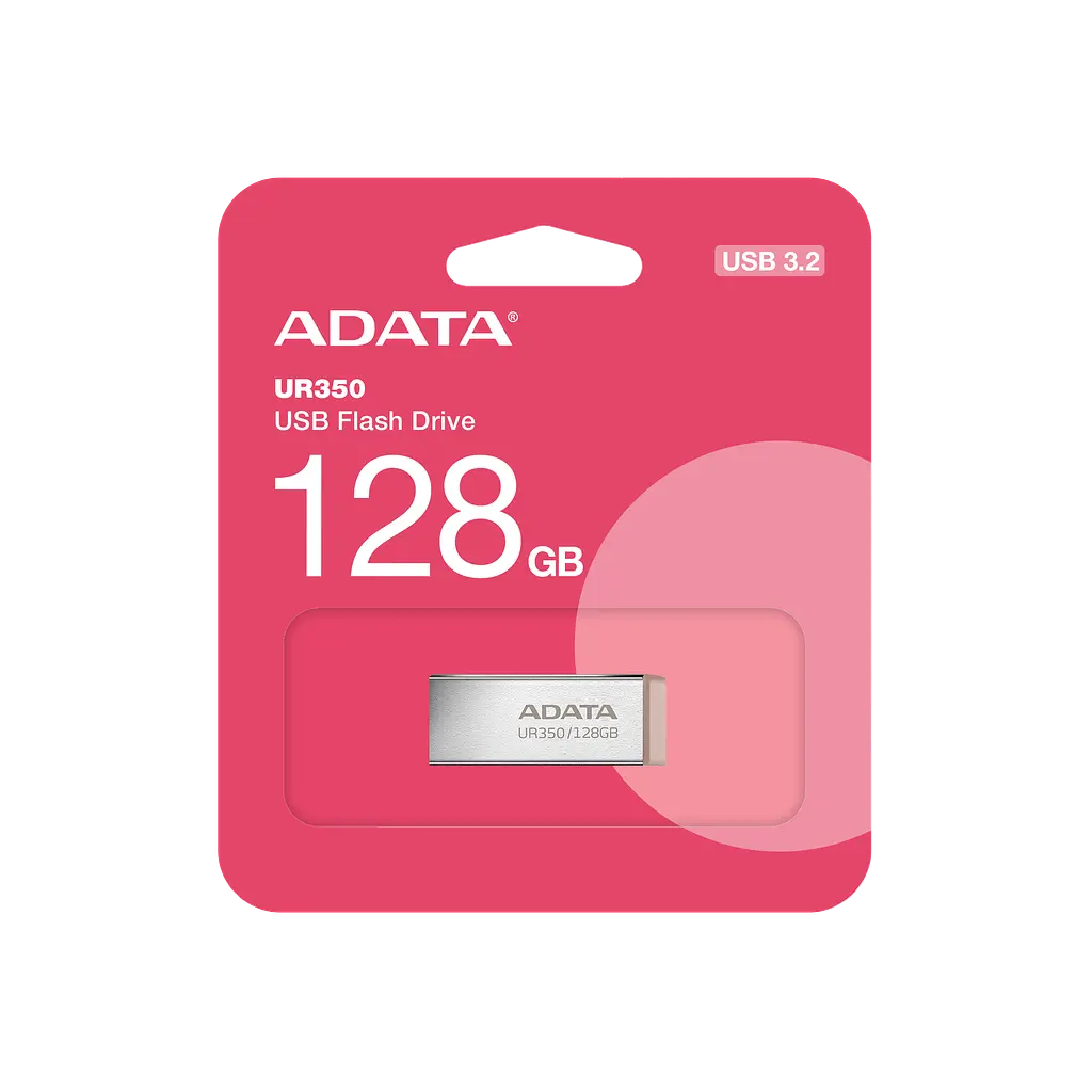 Флеш-накопичувач ADATA USB 3.2 UR 350 128Gb Silver/Beige (UR350-128G-RSR/BG) - фото 2