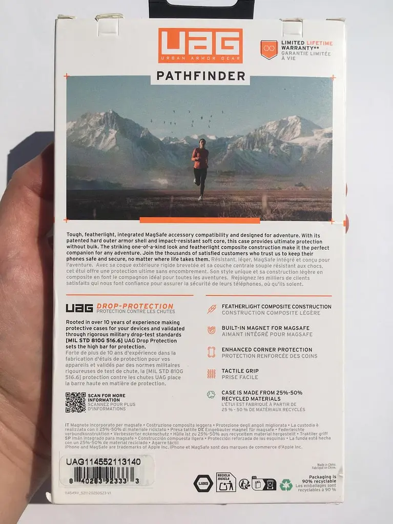 Чохол протиударний UAG Pathfinder MagSafe для iPhone 17 Pro Max (6.9") Clear Ash 114552113140 - фото 3