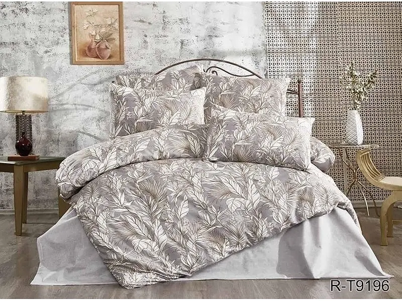 Комплект постільної білизни з компаньйоном (R-T9196) Євро TAG tekstil pbe0037206 - фото 2