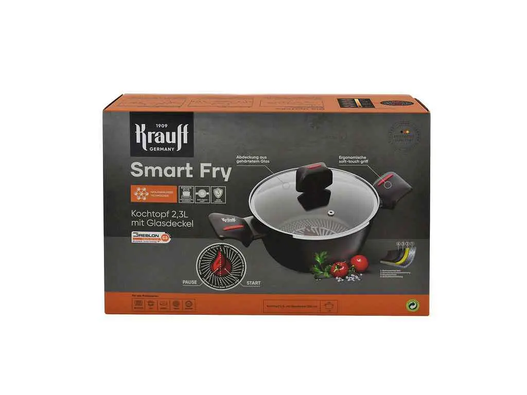 Каструля KRAUFF зі скляною кришкою 2,3л Smart Fry - фото 9