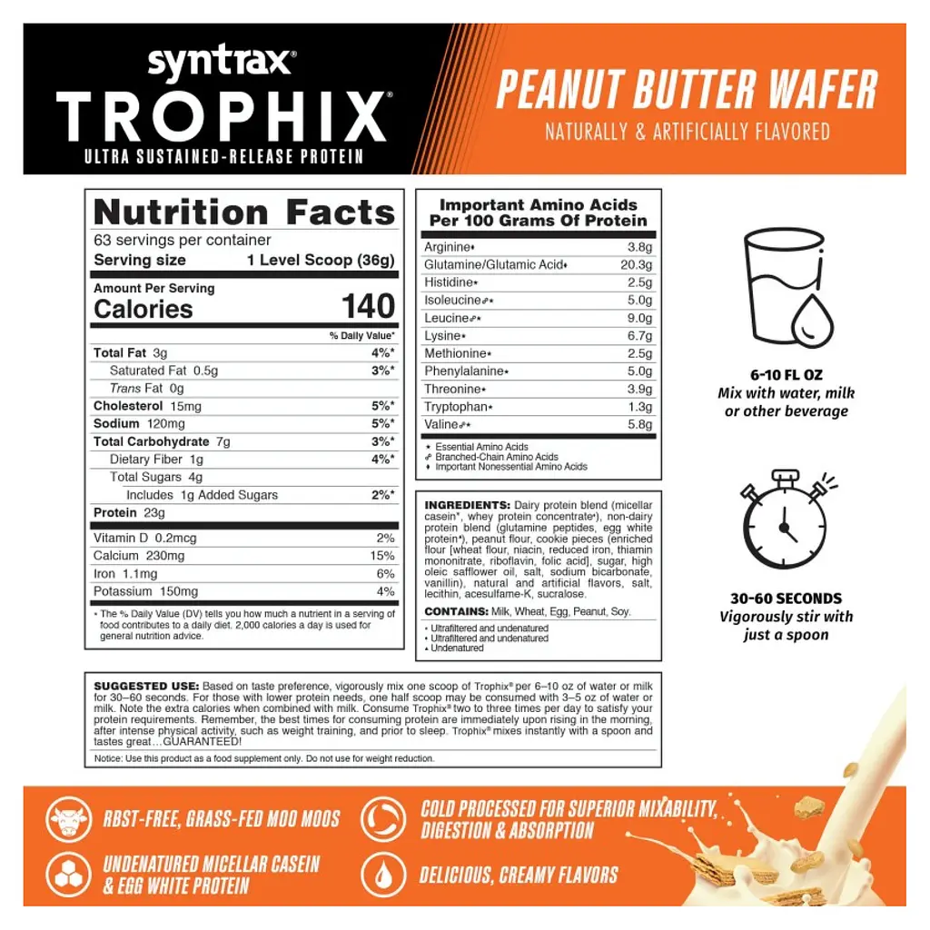 Trophix — 2270 г Peanut Butter Wafer - фото 2
