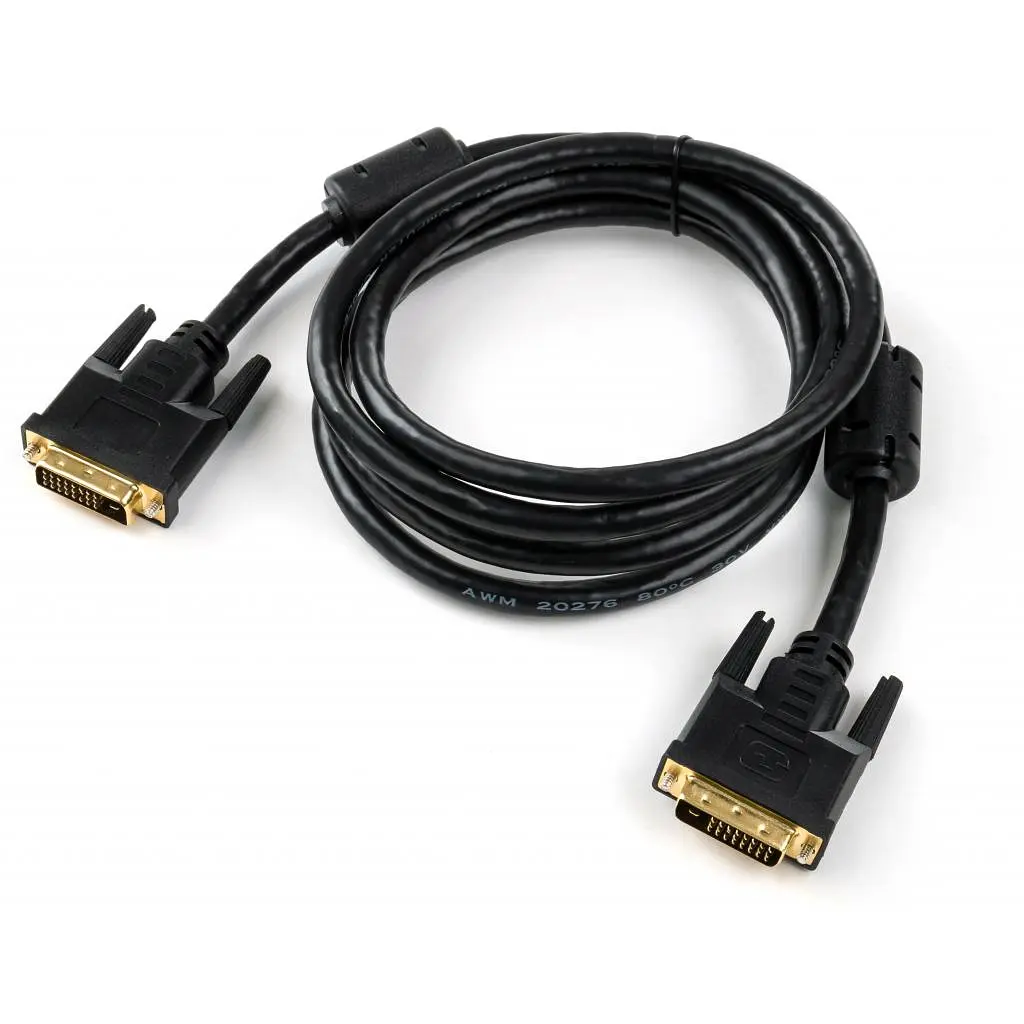 Кабель мультимедійний DVI M to DVI M 1.8m 24+1pin Vinga (VCPDCDVIMM1.8BK) - фото 2
