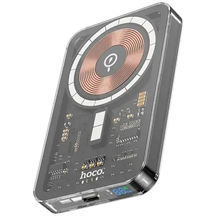 Портативна батарея Hoco Q14 Ice Crystal PD20W Magnetic MagSafe 5000 mAh Black
