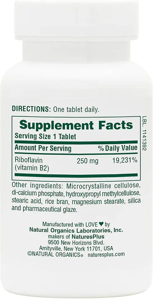 Вітаміни та мінерали Natures Plus Vitamin B2 250 mg, 60 таблеток - фото 2
