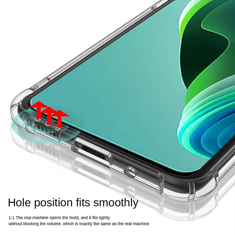 TPU чохол GETMAN Ease logo посилені кути Full Camera для Xiaomi Redmi Note 11E Безбарвний (прозорий) - фото 4