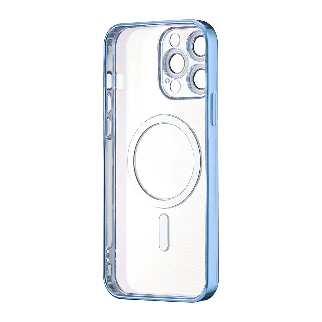 Чохол Ductil Metallic Edge with MagSafe (Protected Camera & Lens) iPhone 13 Pro Max Light Blue - фото 3