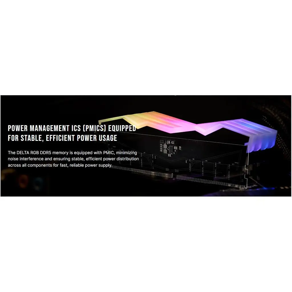 Модуль пам'яті Team DDR5 16GB (2x8) T-Force Delta 6000MHz RGB Black (FF3D516G6000HC38ADC01) - фото 9