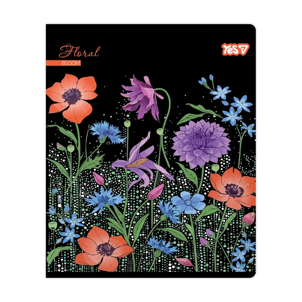 Зошит Yes Floral bloom А5 48 аркушів клітинка (768594), в асортименті - фото 6