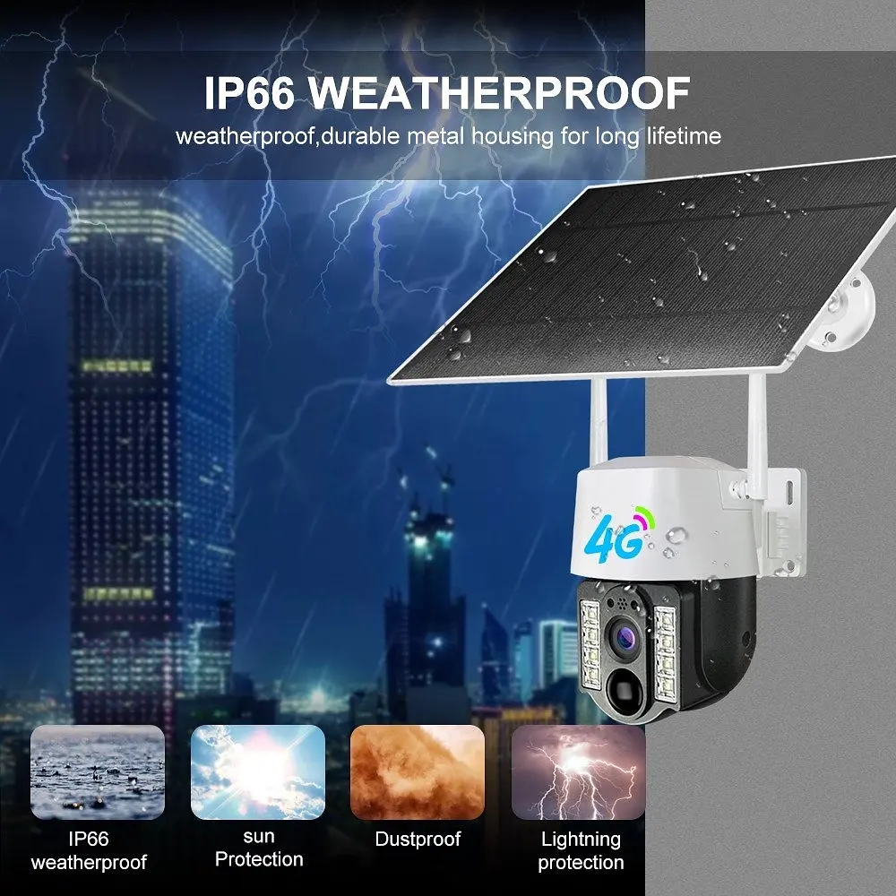 IP камера відеоспостереження автономна 4G із сонячною панеллю вулична Wi-Fi 4Мп слот Sim карти з обертанням та датчиком руху нічна зйомка двостороннє аудіо UKC Smart VC3-4G - фото 9