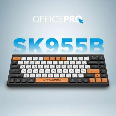 Клавіатура OfficePro (SK955B) Wireless/Bluetooth Black (SK955B) - фото 8