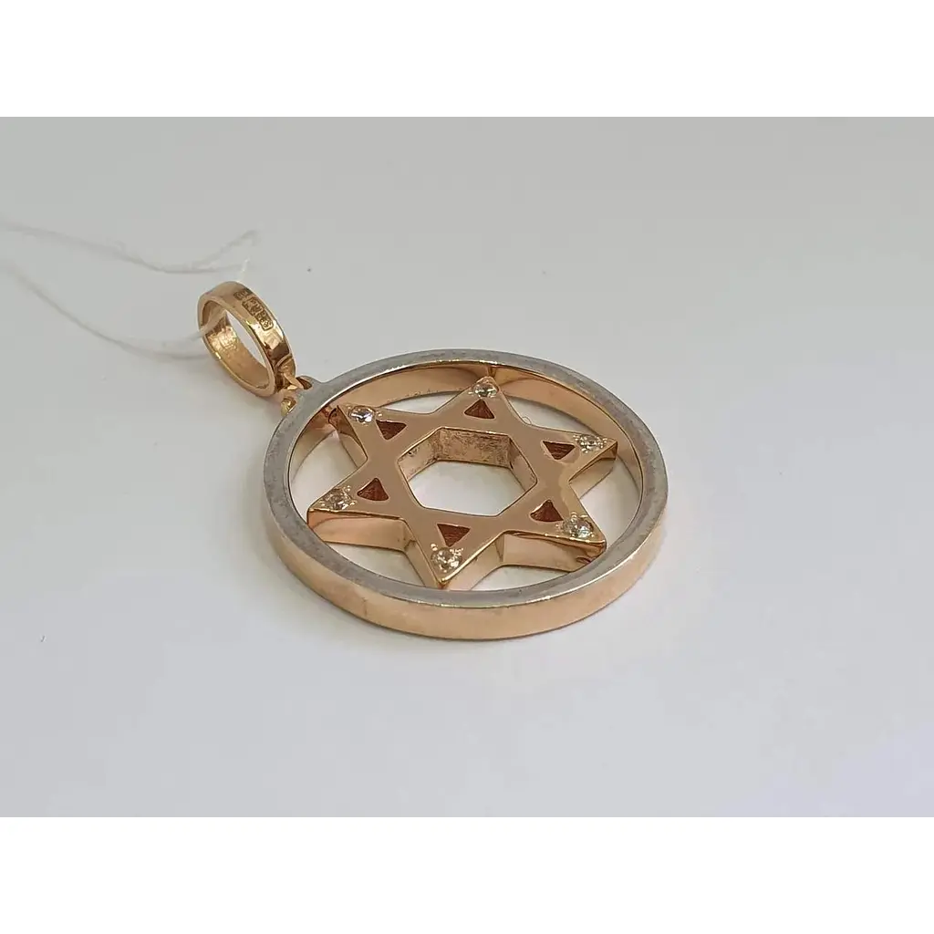 Золота підвіска Імперія золота Зірка Давида з фіанітами. ПВ723(2)КИ - фото 3