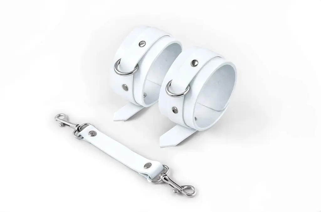 Поножи Feral Feelings Ankle Restraints White, натуральна шкіра