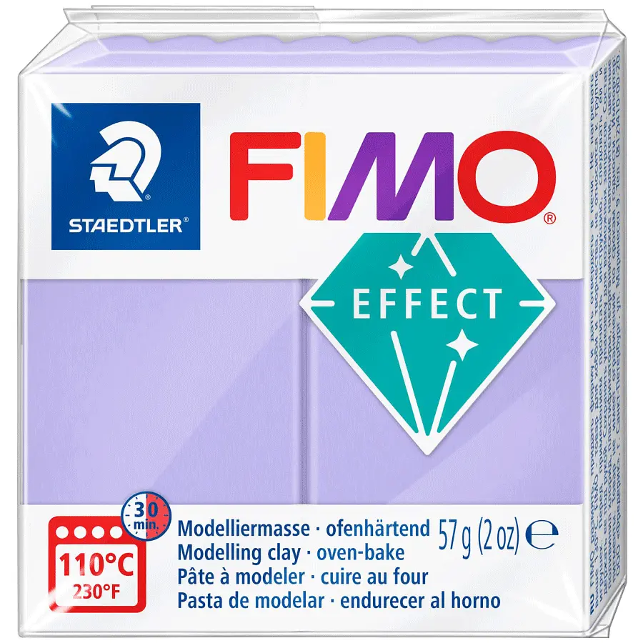 Пластика для бижутерии Soft Сиреневая пастельная 57г Fimo - фото 2