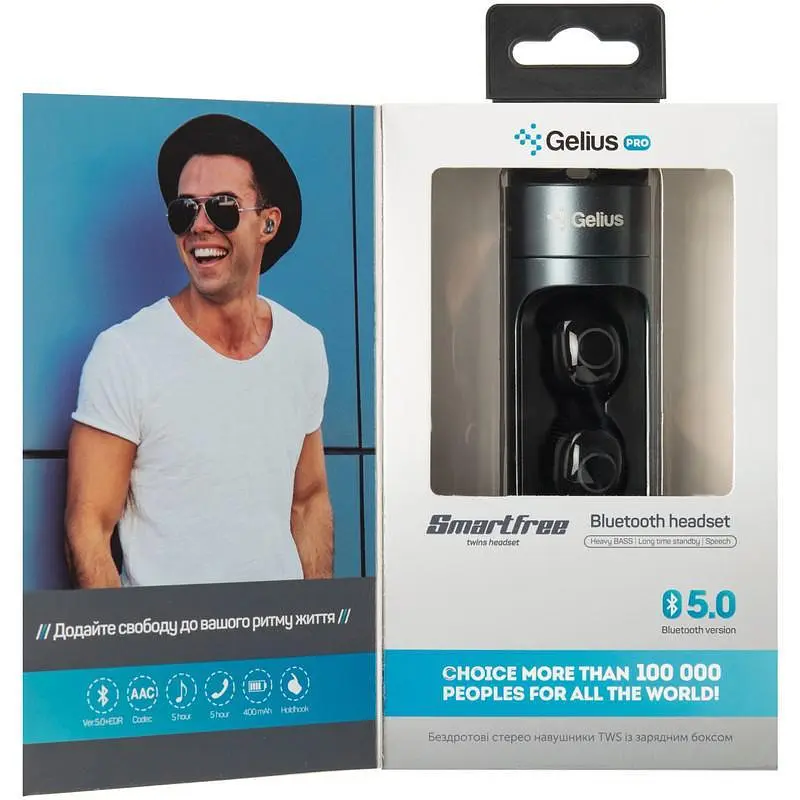 Навушники Stereo Bluetooth Headset Gelius Pro SmartFree GP-HBT015 Black - фото 5