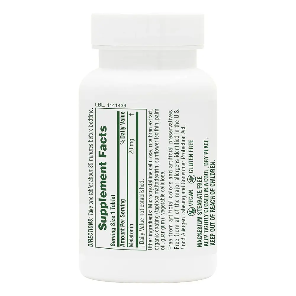 Натуральна добавка NaturesPlus Fast Acting Melatonin 20 mg 90 таблеток - фото 2