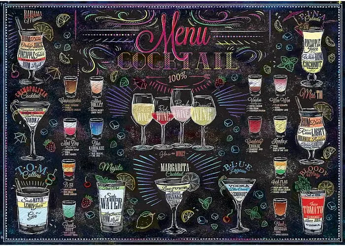 Пазл Trefl Коктейльне меню колаж 500 ел. (37452) - фото 2