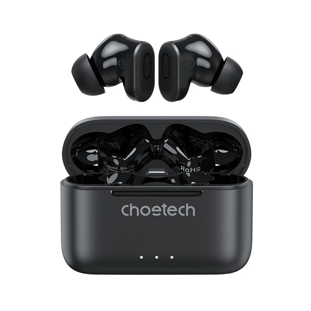 Бездротові навушники Choetech BH-T15 Black TWS, Bluetooth 5.2, ANC+ENC (43-00137) - фото 10