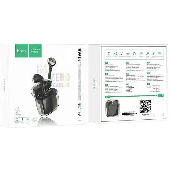 Беспроводные наушники с микрофоном в кейсе Hoco EW15 Bluetooth - фото 5