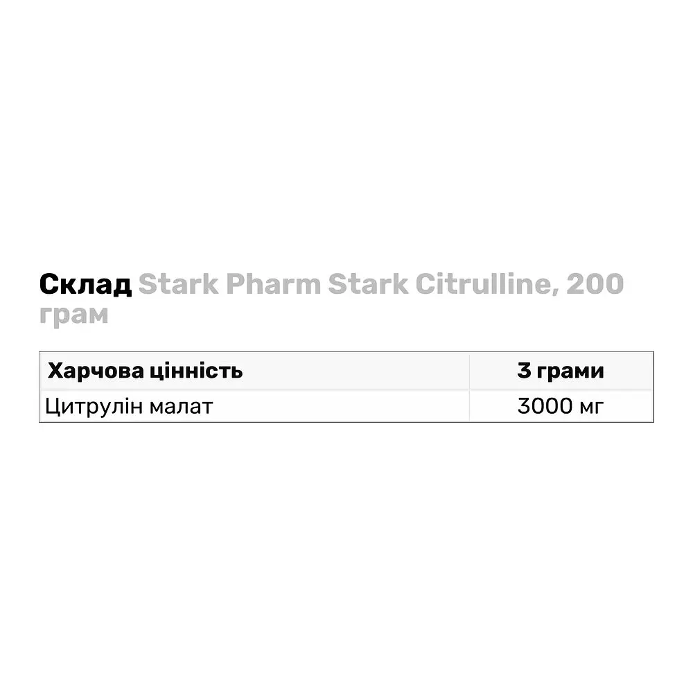 Амінокислота Stark Pharm Stark Citrulline, 200 грам - фото 3
