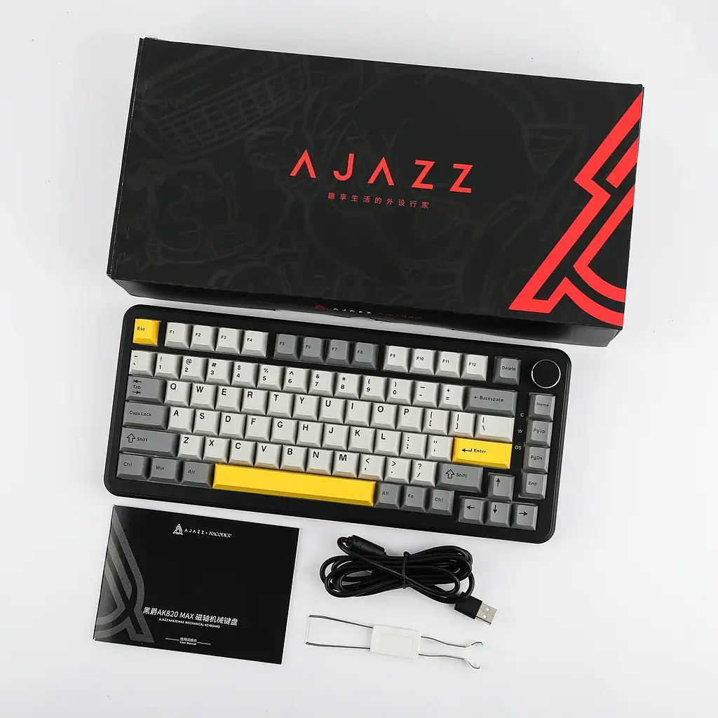 Ігрова магнітна клавіатура AJAZZ AK820 Max / Дротове підключення / Magnetic Yellow Switch, Темно-сірий - фото 6