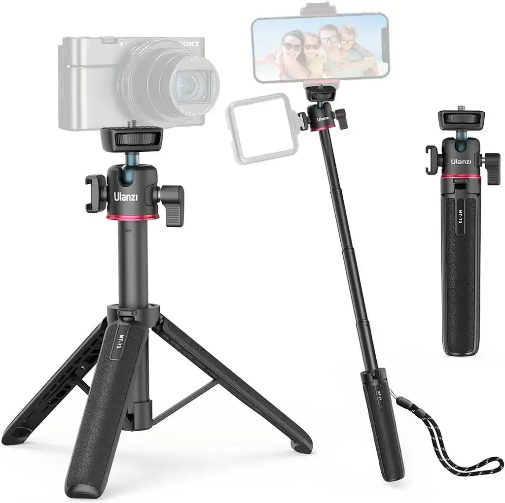 Штатив Ulanzi Vijim MT-73 55CM Tripod with 1/4 Cold Shoe UV-T048GBB1 MT-73 Black - фото 4
