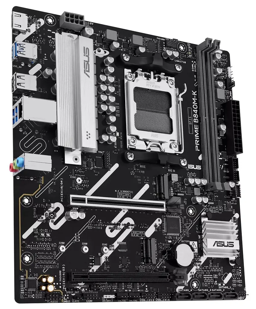 Материнська плата ASUS PRIME B840M-K (PRIME B840M-K) (Socket AM5, AMD B840, Micro-ATX) - фото 2