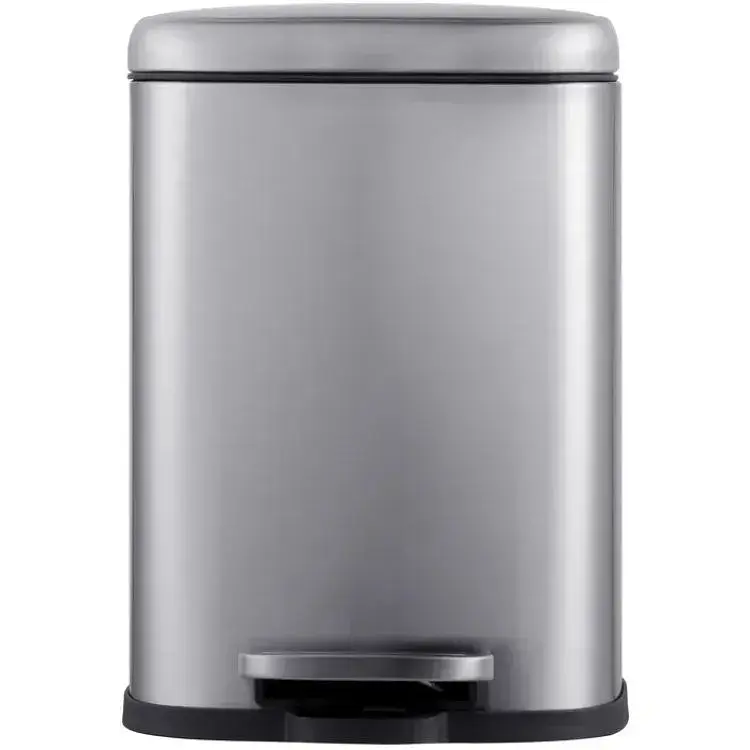 Відро для сміття з плавним закриттям прямокутне Mixxus Premium Style-TC0305 SS Color 5л нержавіюча сталь MI7060, Нержавіюча сталь