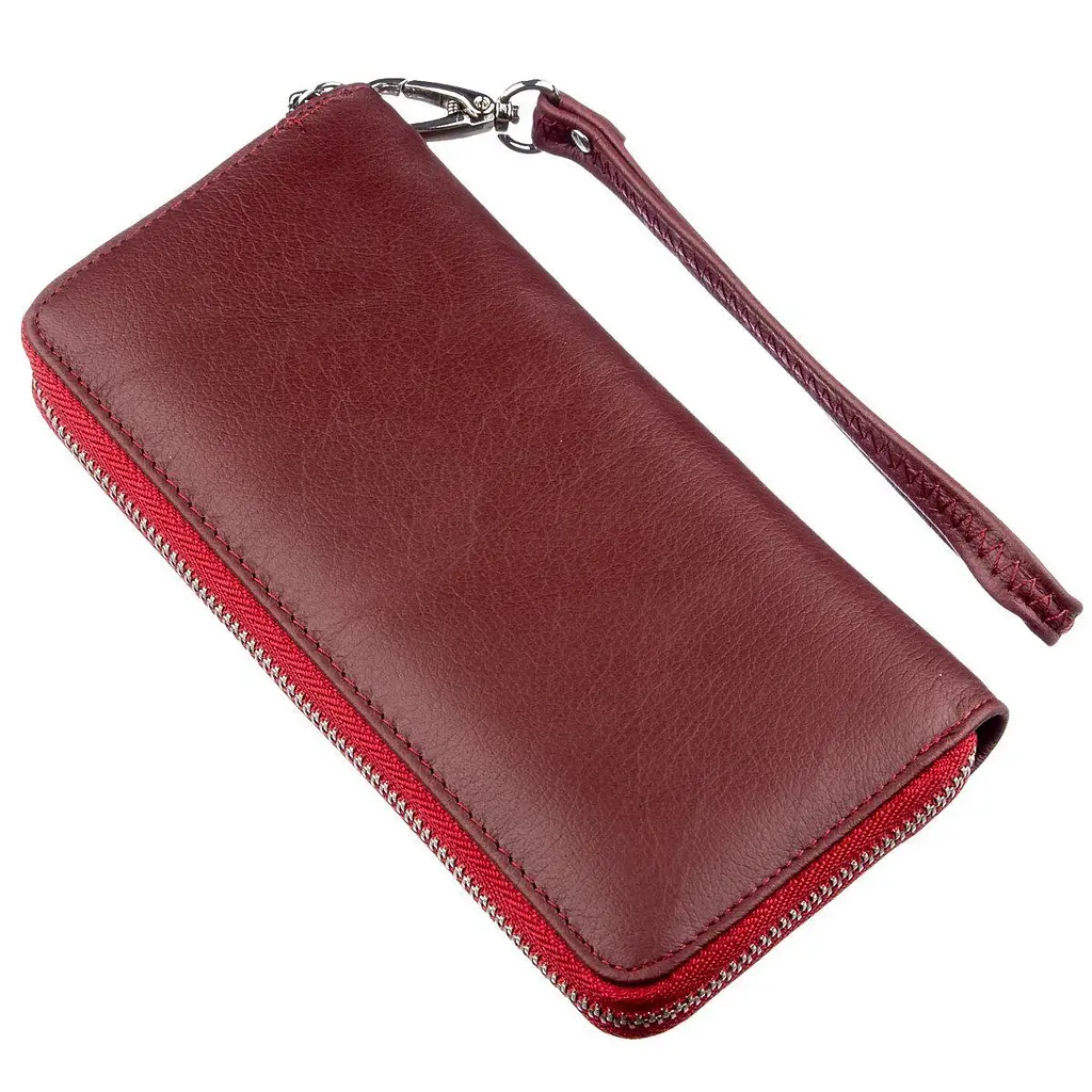 Універсальний клатч-гаманець ST Leather 18935 темно-червоний - фото 6