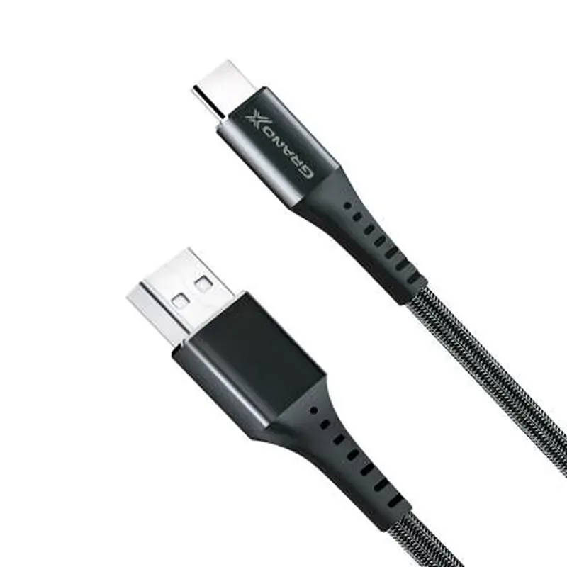 Дата кабель USB 2.0 AM to USB-C 1.2m Black Grand-X (FC-12B) - фото 2