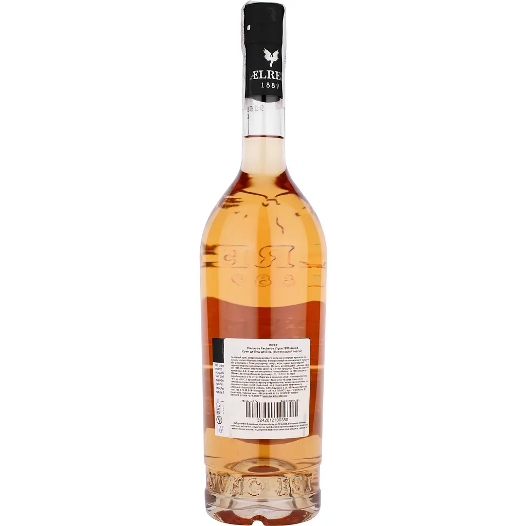Лікер Aelred 1889 Creme de Peche de Vigne 16% 0.7 л - фото 2