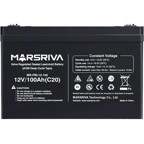 Акумуляторна батарея Marsriva AGM 12V 100 AH глибокого розряду (MR-PBL12-100) - фото 2
