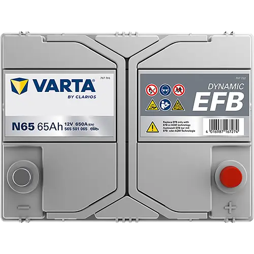 Акумулятор Varta Dynamic EFB 12В 65Аг 650А (EN) R+ (565501065) - фото 5