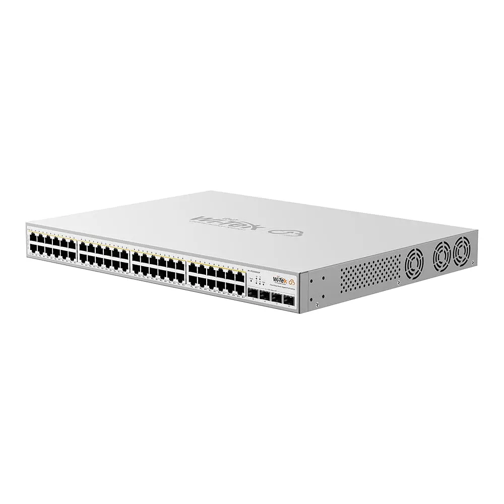 PoE-комутатор 52-портовий керований Wi-Tek WI-PCES352GF гігабітний 48x1000Mbps PoE+, 4xSFP, 370W, Cloud, ONVIF (73-00256) - фото 4