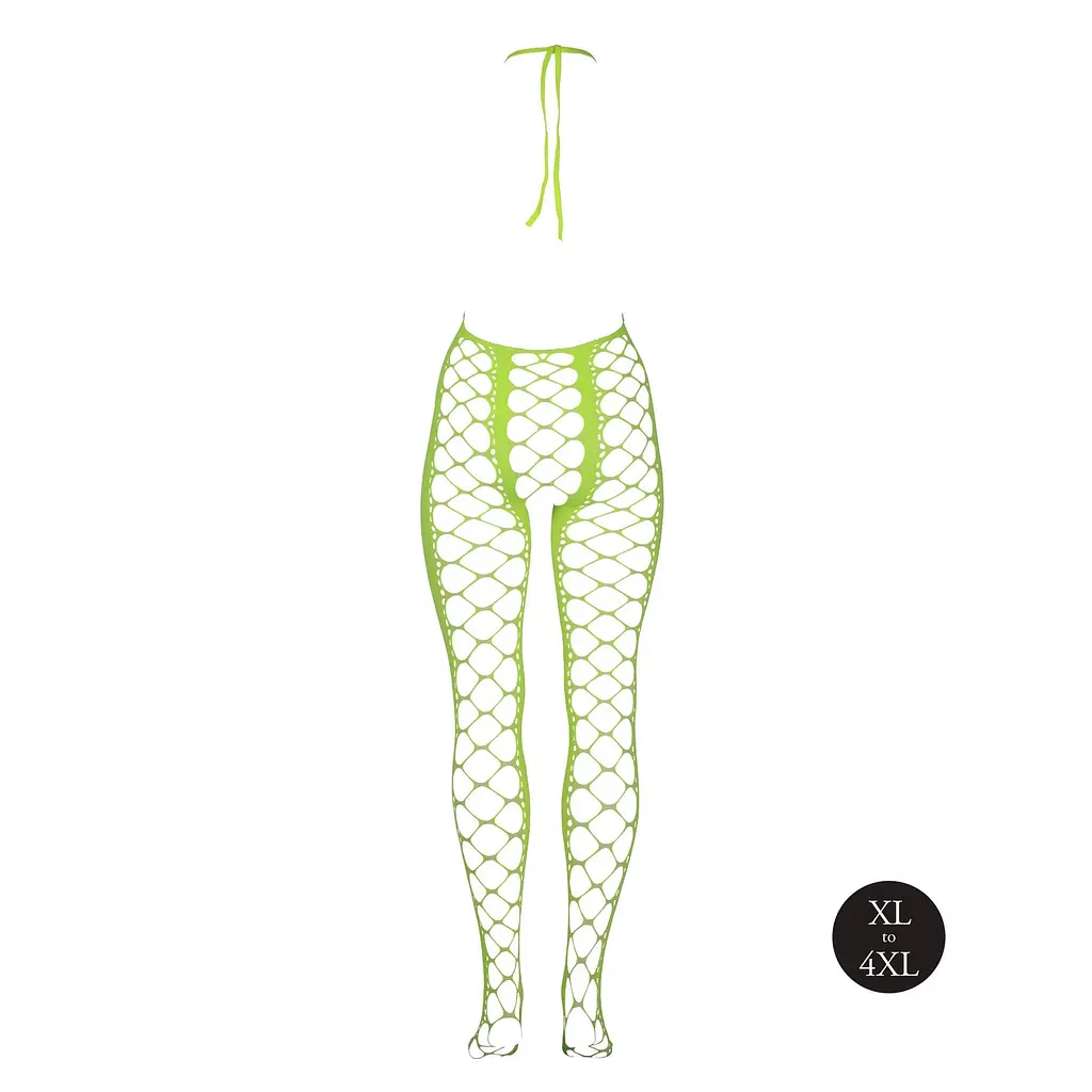 Бодістокінг Ouch! Bodystocking With Halterneck Green, XL/4XL - фото 5
