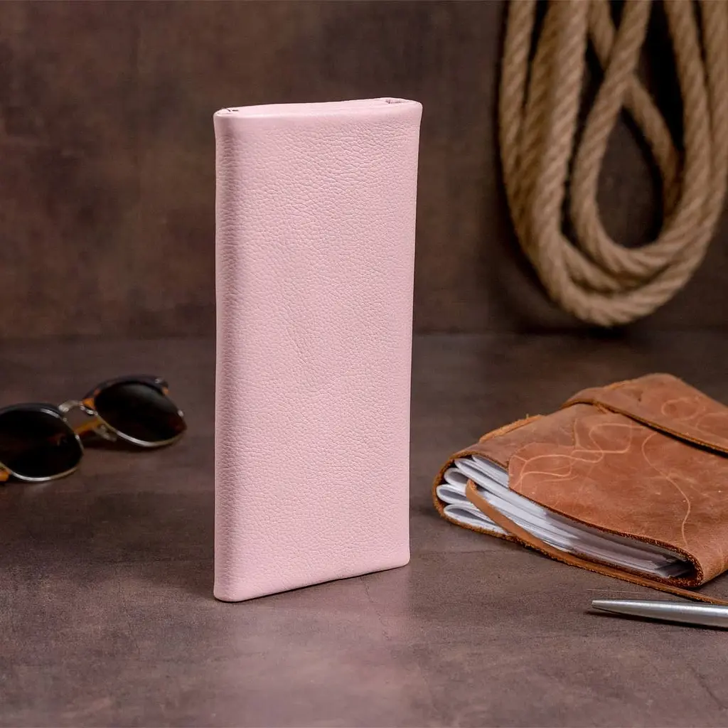 Клатч конверт з кишенею для мобільного жіночий шкіряний ST Leather 19271 рожевий - фото 8