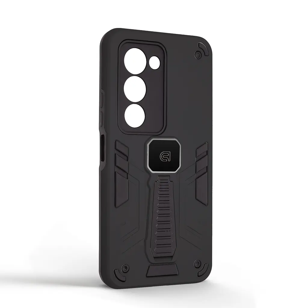 Чехол для Xiaomi Redmi 15 4G, Proover, черный, с подставкой и магнитом, противоударный, ударопрочный, бронированный, панель-накладка, защита всего корпуса, термополиуретан (TPU) + поликарбонат (PC), ArmorStandart (ARM86719) - фото 2
