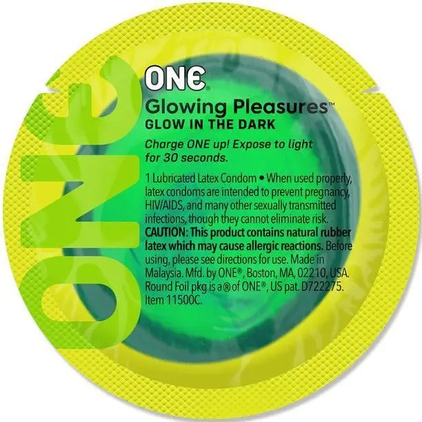 Неонові презервативи One Glowing Pleasures, 1 шт One One GlowingPleasures 101881