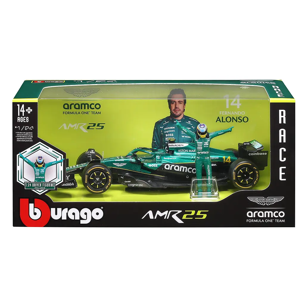 Автомодель з фігуркою Bburago Aston Martin AMR25 (18-28071 (#14)) - фото 8