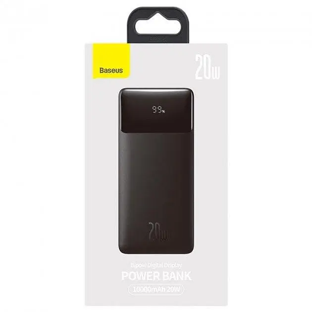 Портативна батарея Power bank Baseus Bipow Digital Display 10000mAh 20W (PPDML-L01) Чорний - фото 6