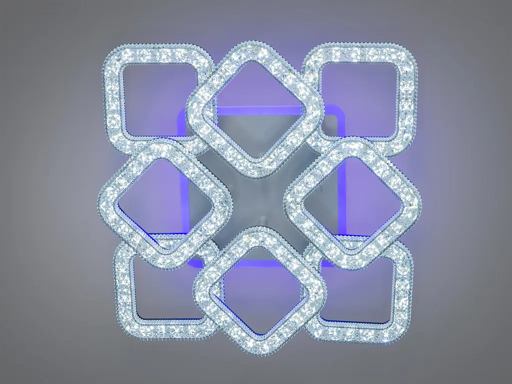 Стельовий світильник LED Diasha S2205/4+4BK, 90W, 6500K, чорний метал, сучасний стиль для дому - фото 3