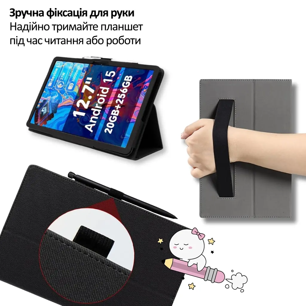 Чохол для планшета BeCover Slimbook Teclast ArtPad Pro 12.7", чорний (715129) - фото 5