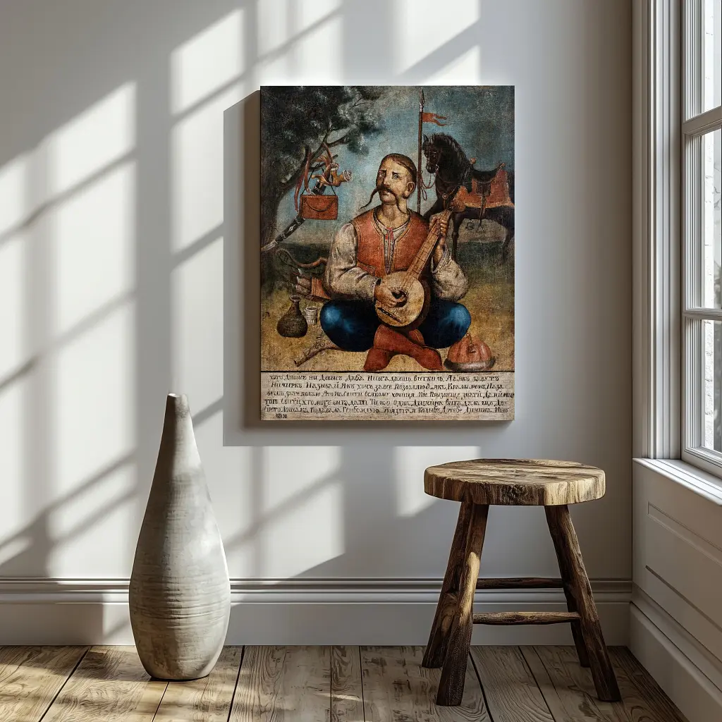 Інтер'єрна картина Козак Мамай - символ української свободи (1701-1800), Україна, істория, 60×45 см (id6921) - фото 2