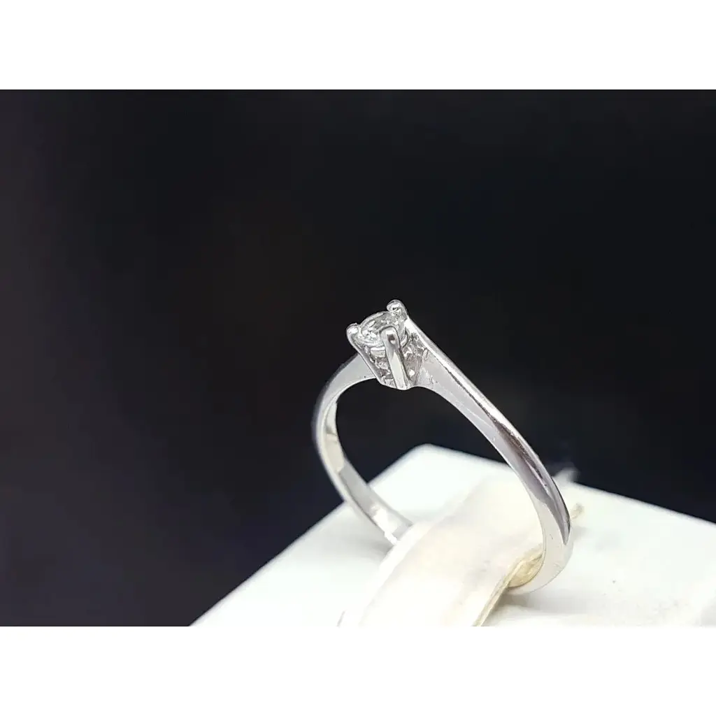 Серебряное кольцо Агни Флокс с фианитом. 1152Р-CZ 15 - фото 4